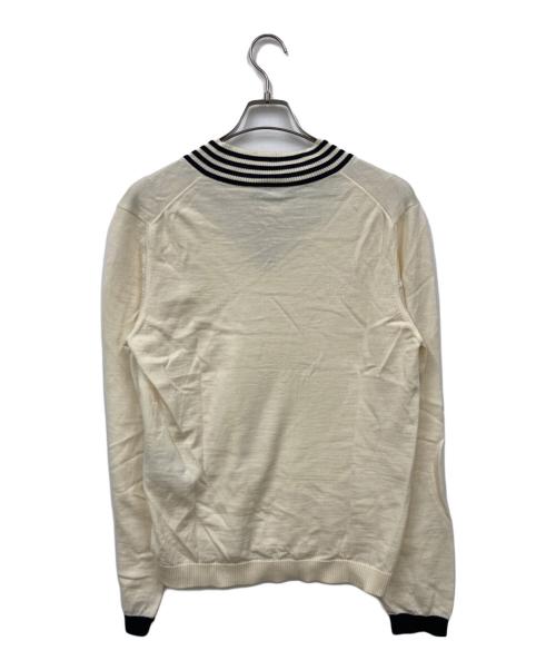 GUCCI（グッチ）GUCCI (グッチ) 19AW BEE刺繍 Vネック ニットセーター アイボリー サイズ:Mの古着・服飾アイテム