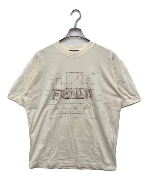 FENDI（フェンディ）FENDI (フェンディ) Tシャツ ホワイト サイズ:48の古着・服飾アイテム