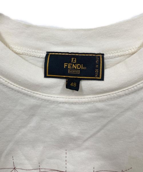 FENDI（フェンディ）FENDI (フェンディ) Tシャツ ホワイト サイズ:48の古着・服飾アイテム