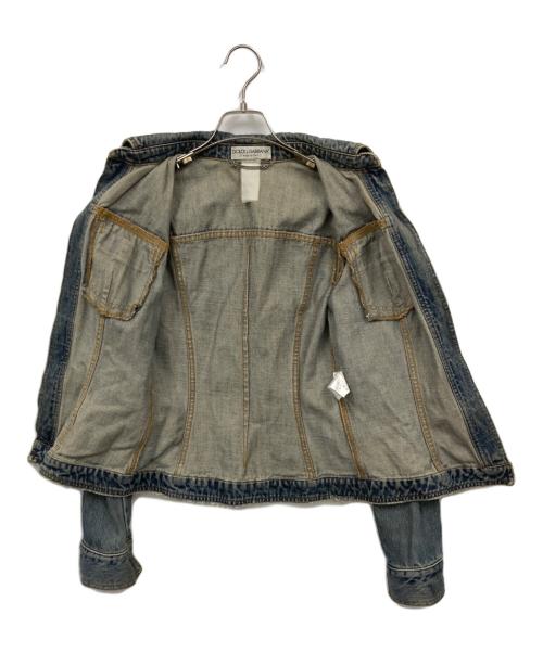 DOLCE & GABBANA（ドルチェ＆ガッバーナ）DOLCE & GABBANA (ドルチェ＆ガッバーナ) デニムジャケット スカイブルー サイズ:40の古着・服飾アイテム