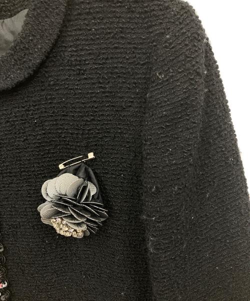 MOSCHINO（モスキーノ）MOSCHINO (モスキ) ツイードジャケット ブラック サイズ:34の古着・服飾アイテム