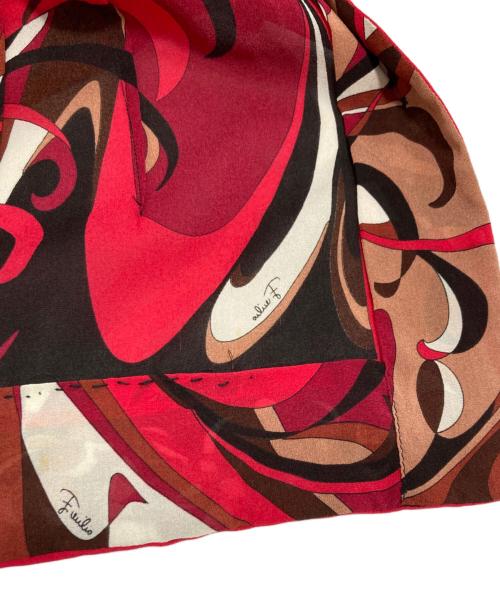 Emilio Pucci（エミリオ プッチ）Emilio Pucci (エミリオ プッチ) シルク混シャツ レッド サイズ:36の古着・服飾アイテム