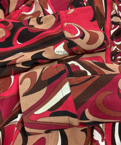 Emilio Pucci（エミリオ プッチ）Emilio Pucci (エミリオ プッチ) シルク混シャツ レッド サイズ:36の古着・服飾アイテム
