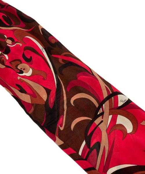 Emilio Pucci（エミリオ プッチ）Emilio Pucci (エミリオ プッチ) シルク混シャツ レッド サイズ:36の古着・服飾アイテム