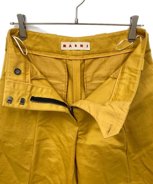 MARNI（マルニ）MARNI (マルニ) クロップドワイドパンツ イエロー サイズ:38の古着・服飾アイテム