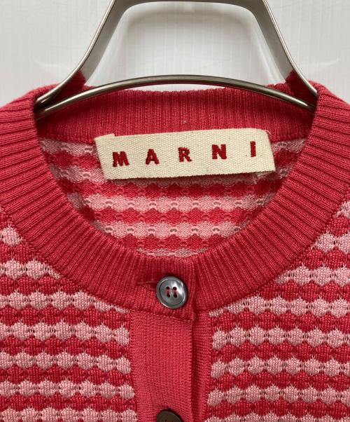 MARNI（マルニ）MARNI (マルニ) ジャガード編み カーディガン ピンク サイズ:38の古着・服飾アイテム