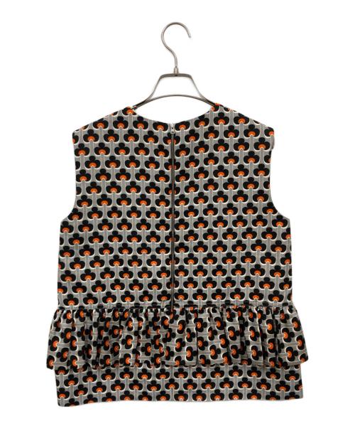 MARNI（マルニ）MARNI (マルニ) ポートレートプリント ノースリーブブラウス グレー サイズ:38の古着・服飾アイテム