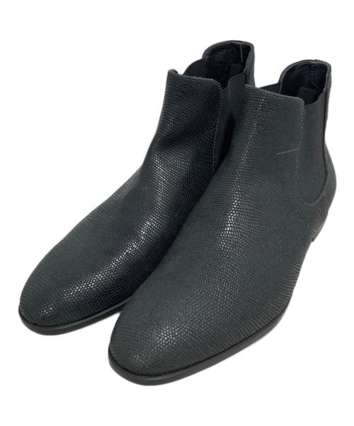 EMPORIO ARMANI（エンポリオ アルマーニ）EMPORIO ARMANI (エンポリオ アルマーニ) 型押しサイドゴアブーツ グレー サイズ:27の古着・服飾アイテム