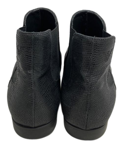 EMPORIO ARMANI（エンポリオ アルマーニ）EMPORIO ARMANI (エンポリオ アルマーニ) 型押しサイドゴアブーツ グレー サイズ:27の古着・服飾アイテム