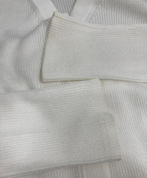 ANAYI（アナイ）ANAYI (アナイ) アセテートポリエステルVカーディガン ホワイト サイズ:36の古着・服飾アイテム