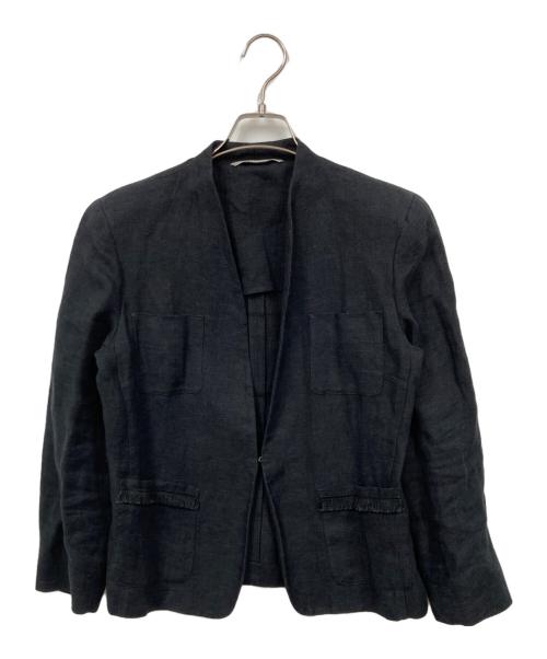 WEEKEND Max Mara（ウィークエンド マックスマーラ）WEEKEND Max Mara (ウィークエンド マックスマーラ) リネンジャケット ブラック サイズ:Lの古着・服飾アイテム