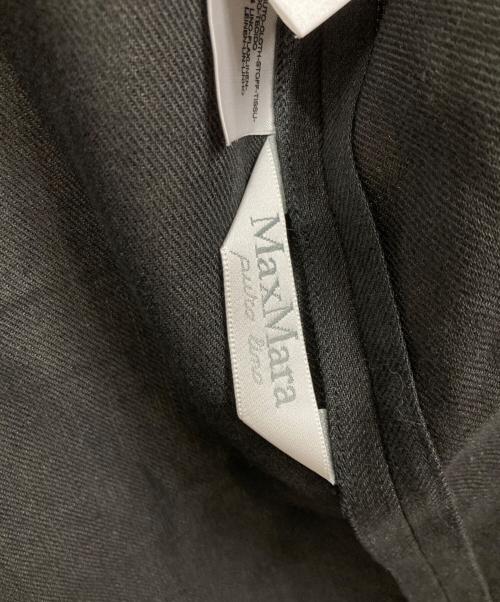 MaxMara（マックスマーラ）MaxMara (マックスマーラ) リネンテーラードジャケット ブラック サイズ:42の古着・服飾アイテム