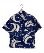 WareHouse John Gluckowウエアハウスジョン・グラッコー）の古着「コットンセルヴィッチ アロハシャツ」｜ブルー