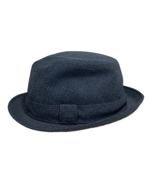 HERMES（エルメス）HERMES (エルメス) Ｈロゴ入りハット ネイビー サイズ:58の古着・服飾アイテム