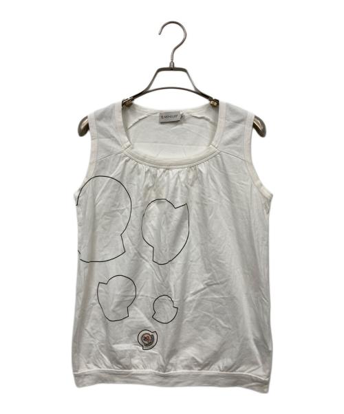 MONCLER（モンクレール）MONCLER (モンクレール) ノースリーブカットソー ホワイト サイズ:XSの古着・服飾アイテム