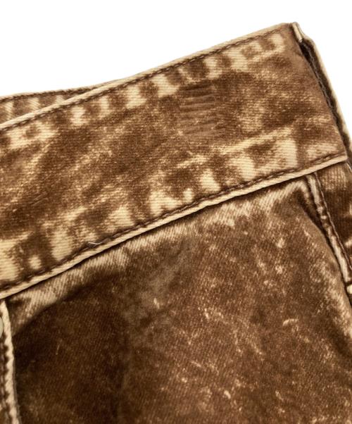 LOEWE（ロエベ）LOEWE (ロエベ) フロック加工ミッドライズジーンズ ブラウン サイズ:34の古着・服飾アイテム