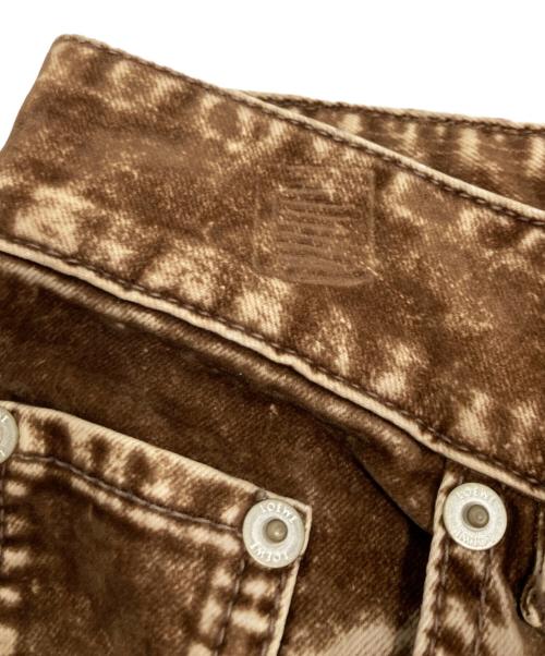 LOEWE（ロエベ）LOEWE (ロエベ) フロック加工ミッドライズジーンズ ブラウン サイズ:34の古着・服飾アイテム