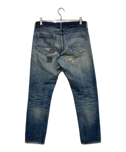 FDMTL（ファンダメンタル）FDMTL (ファンダメンタル) ダメージ加工デニムパンツ ブルー サイズ:W30の古着・服飾アイテム