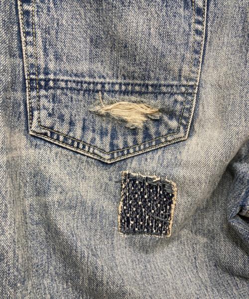 FDMTL（ファンダメンタル）FDMTL (ファンダメンタル) ダメージ加工デニムパンツ ブルー サイズ:W30の古着・服飾アイテム