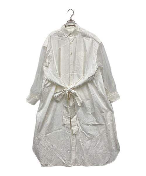 HYKE（ハイク）HYKE (ハイク) BIOTOP (ビオトープ) 長袖ワンピース ホワイト サイズ:2の古着・服飾アイテム