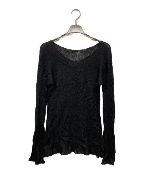 e BIOTOP（ビオトープ）e BIOTOP (ビオトープ) モヘア混ニット ブラック サイズ:Fの古着・服飾アイテム
