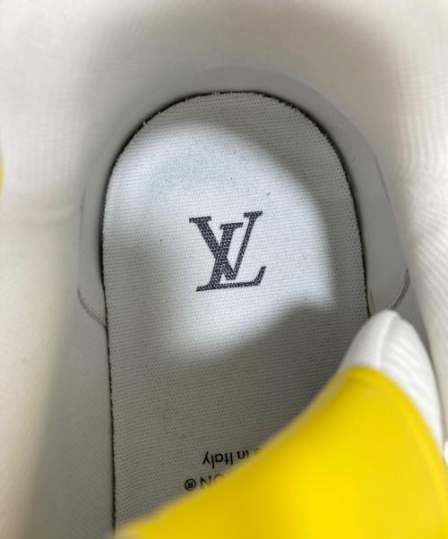 LOUIS VUITTON（ルイ ヴィトン）LOUIS VUITTON (ルイ ヴィトン) yayoi kusama (ヤヨイクサマ) LVトレイナーラインスニーカー ホワイト×イエロー サイズ:8の古着・服飾アイテム