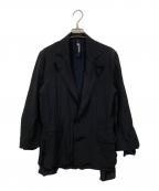 GROUND Yグラウンドワイ）の古着「POLYESTER CREPE de CHINE DOUBLE JACKET」｜ブラック