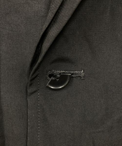 GROUND Y（グラウンドワイ）GROUND Y (グラウンドワイ) POLYESTER CREPE de CHINE DOUBLE JACKET ブラック サイズ:Sの古着・服飾アイテム