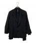 GROUND Y（グラウンドワイ）の古着「POLYESTER CREPE de CHINE DOUBLE JACKET」｜ブラック
