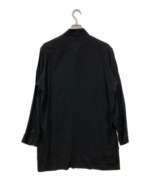 B Yohji Yamamoto（ビーヨウジヤマモト）B Yohji Yamamoto (ビーヨウジヤマモト) 一輪花 ロングシャツ ブラック サイズ:1の古着・服飾アイテム