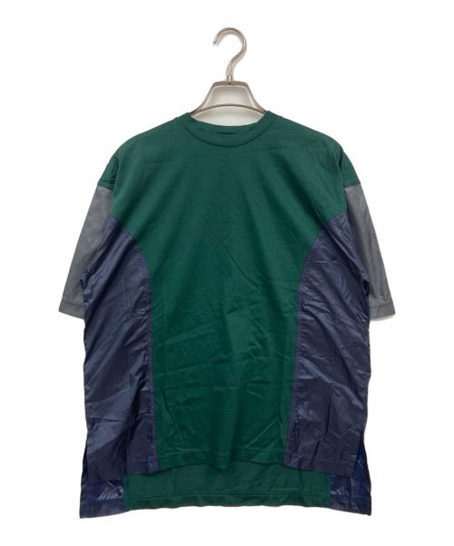 nagonstans（ナゴンスタンス）nagonstans (ナゴンスタンス) combination t-shirt グリーン サイズ:MEDIUM 未使用品の古着・服飾アイテム