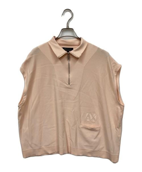 ARMANI EXCHANGE（アルマーニ エクスチェンジ）ARMANI EXCHANGE (アルマーニ エクスチェンジ) ノースリーブニット ピンク サイズ:Lの古着・服飾アイテム