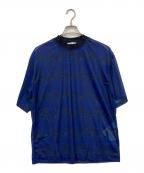 TOGA VIRILISトーガ ビリリース）の古着「Sheer jersey print T-shirt」｜ブルー
