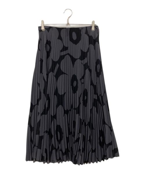 marimekko（マリメッコ）marimekko (マリメッコ) フラワープリーツスカート グレー サイズ:Mの古着・服飾アイテム