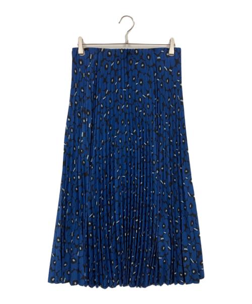 marimekko（マリメッコ）marimekko (マリメッコ) フラワープリーツスカート ブルー サイズ:Mの古着・服飾アイテム