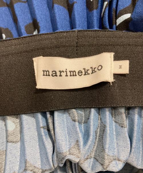 marimekko（マリメッコ）marimekko (マリメッコ) フラワープリーツスカート ブルー サイズ:Mの古着・服飾アイテム