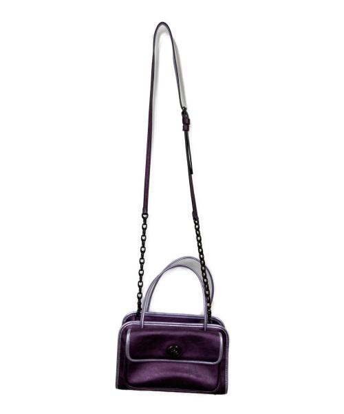 COACH（コーチ）COACH (コーチ) ターンロックサファリトート パープルの古着・服飾アイテム