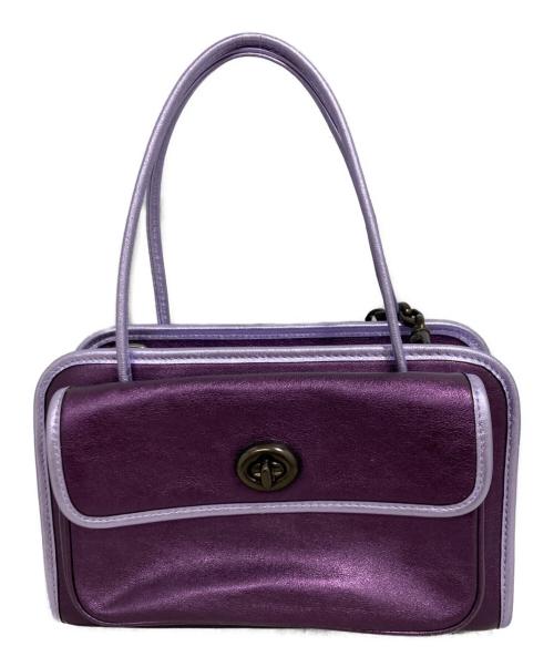 COACH（コーチ）COACH (コーチ) ターンロックサファリトート パープルの古着・服飾アイテム