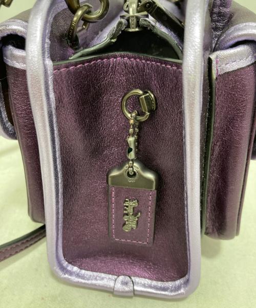 COACH（コーチ）COACH (コーチ) ターンロックサファリトート パープルの古着・服飾アイテム