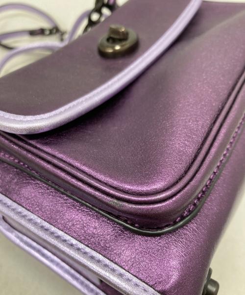 COACH（コーチ）COACH (コーチ) ターンロックサファリトート パープルの古着・服飾アイテム