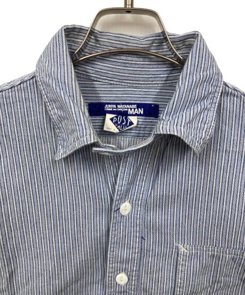 COMME des GARCONS JUNYA WATANABE MAN（コム デ ギャルソン ジュンヤ ワタナベ マン）COMME des GARCONS JUNYA WATANABE MAN (コム デ ギャルソン ジュンヤ ワタナベ マン) POST O'ALLS (ポストオーバーオールズ) 半袖シャツ ブルー サイズ:Mの古着・服飾アイテム