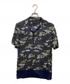 EMPORIO ARMANIエンポリオ アルマーニ）の古着「柄シャツ」｜ネイビー