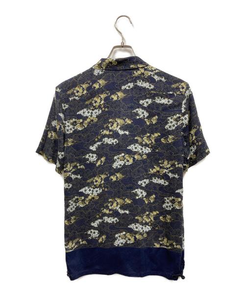 EMPORIO ARMANI（エンポリオ アルマーニ）EMPORIO ARMANI (エンポリオ アルマーニ) 柄シャツ ネイビー サイズ:Sの古着・服飾アイテム