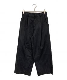 ssstein（シュタイン）の古着「SILK NYLON EASY WIDE TROUSERS」｜ブラック