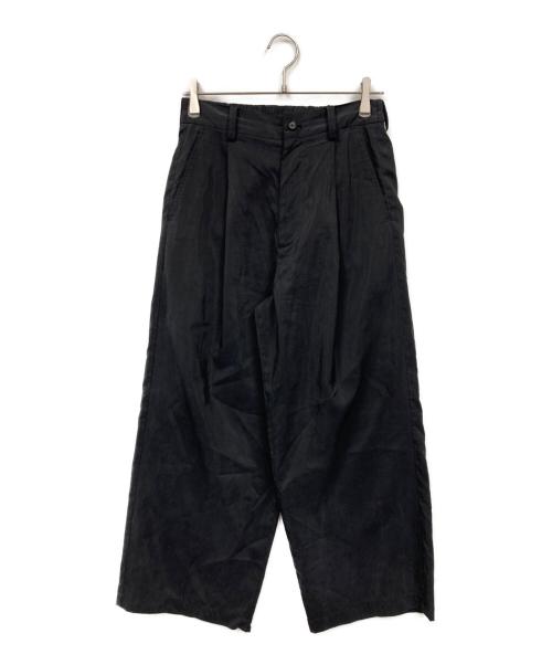 ssstein（シュタイン）ssstein (シュタイン) SILK NYLON EASY WIDE TROUSERS ブラック サイズ:Sの古着・服飾アイテム