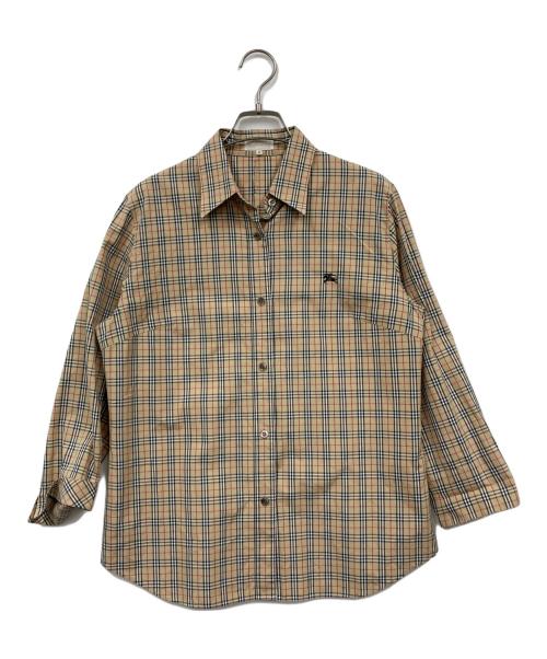 Burberry's（バーバリーズ）Burberry's (バーバリーズ) ノヴァチェックシャツ ブラウン サイズ:42の古着・服飾アイテム