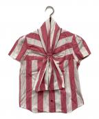 Vivienne Westwood RED LABELヴィヴィアンウエストウッドレッドレーベル）の古着「ボウタイ半袖シャツ」｜ピンク