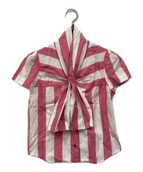 Vivienne Westwood RED LABEL（ヴィヴィアンウエストウッドレッドレーベル）Vivienne Westwood RED LABEL (ヴィヴィアンウエストウッドレッドレーベル) ボウタイ半袖シャツ ピンク サイズ:Mの古着・服飾アイテム