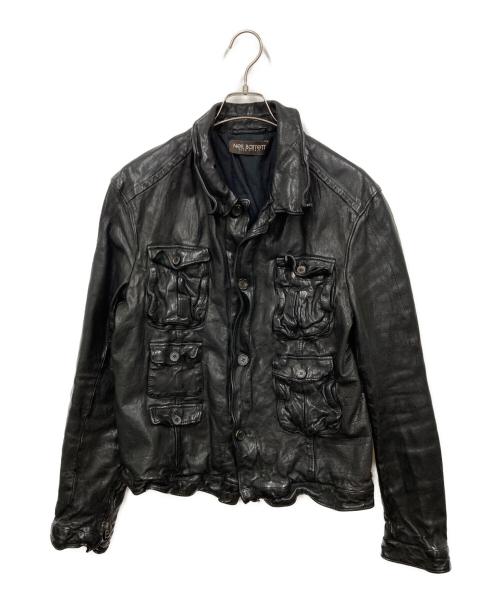 NEIL BARRETT（ニールバレット）NEIL BARRETT (ニールバレット) レザージャケット ブラック サイズ:Mの古着・服飾アイテム
