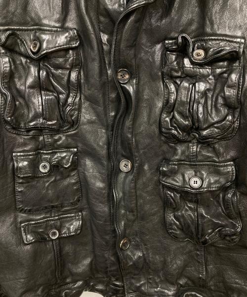 NEIL BARRETT（ニールバレット）NEIL BARRETT (ニールバレット) レザージャケット ブラック サイズ:Mの古着・服飾アイテム